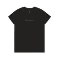 Black t-shirt with 'Anxious' writing on a white background