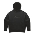 Black hoodie with 'Anxious' text on a white background